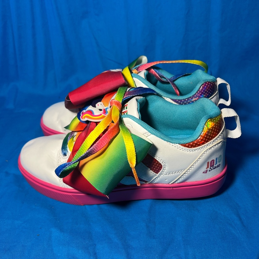 Heelys Racer 20 JoJo Siwa Shoes Unicorn Rainbow Bow Size 4
